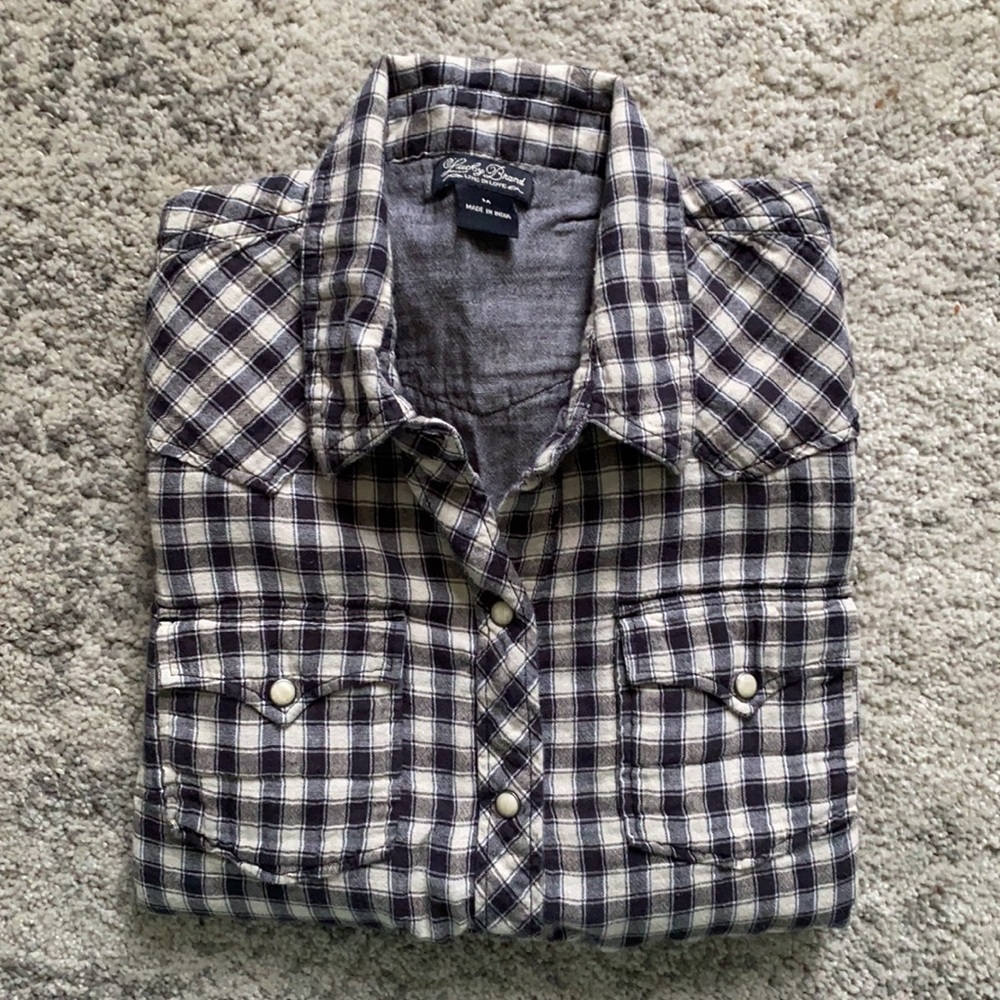 🌶 Lucky Brand Plaid Flannel Button Down Shirt Med